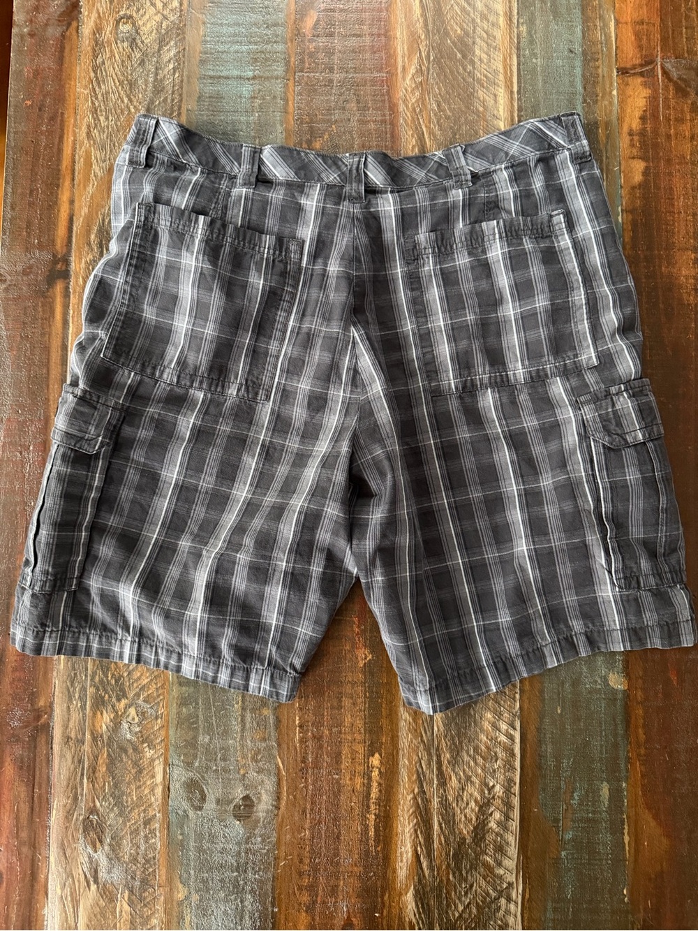 Wrangler Men’s 38 Authentic Issue Gray White Cargo Shorts | SKU 0174 - Picture 8 of 8